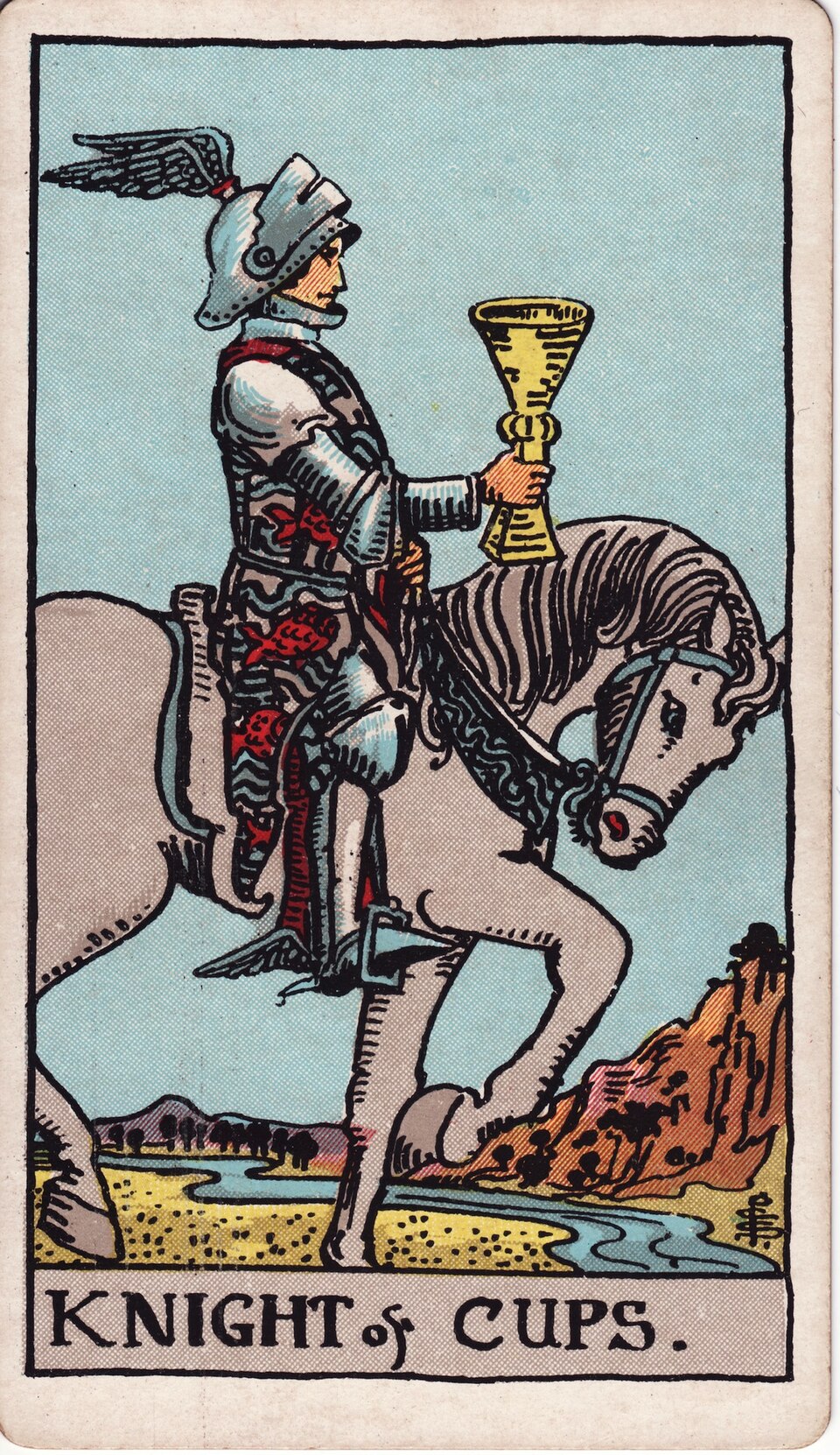Knight of Cups, from the Rider-Waite-Smith tarot