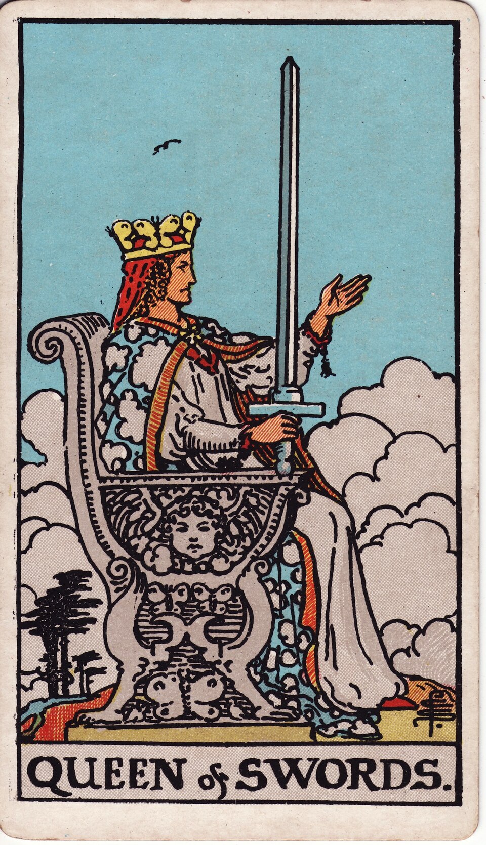 Queen of Swords, from the Rider-Waite-Smith tarot