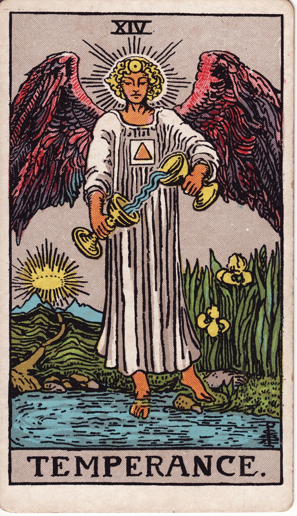 Temperance (XIV), from the Rider-Waite-Smith tarot