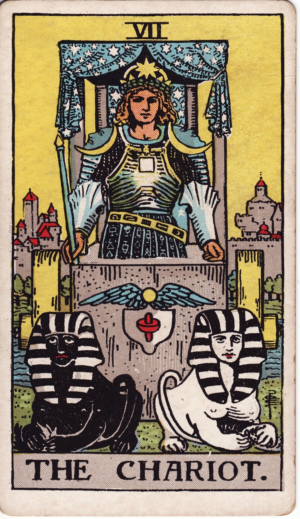 The Chariot (VII), from the Rider-Waite-Smith tarot