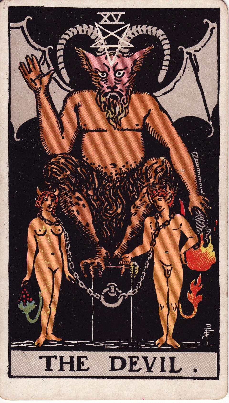 The Devil (XV), from the Rider-Waite-Smith tarot