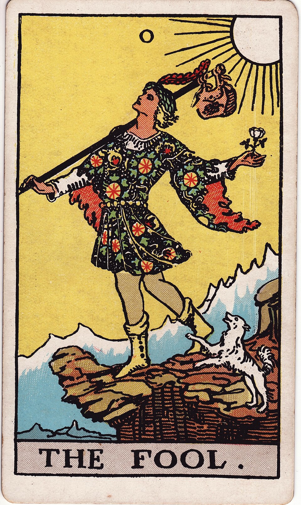 The Fool (0), from the Rider-Waite-Smith tarot