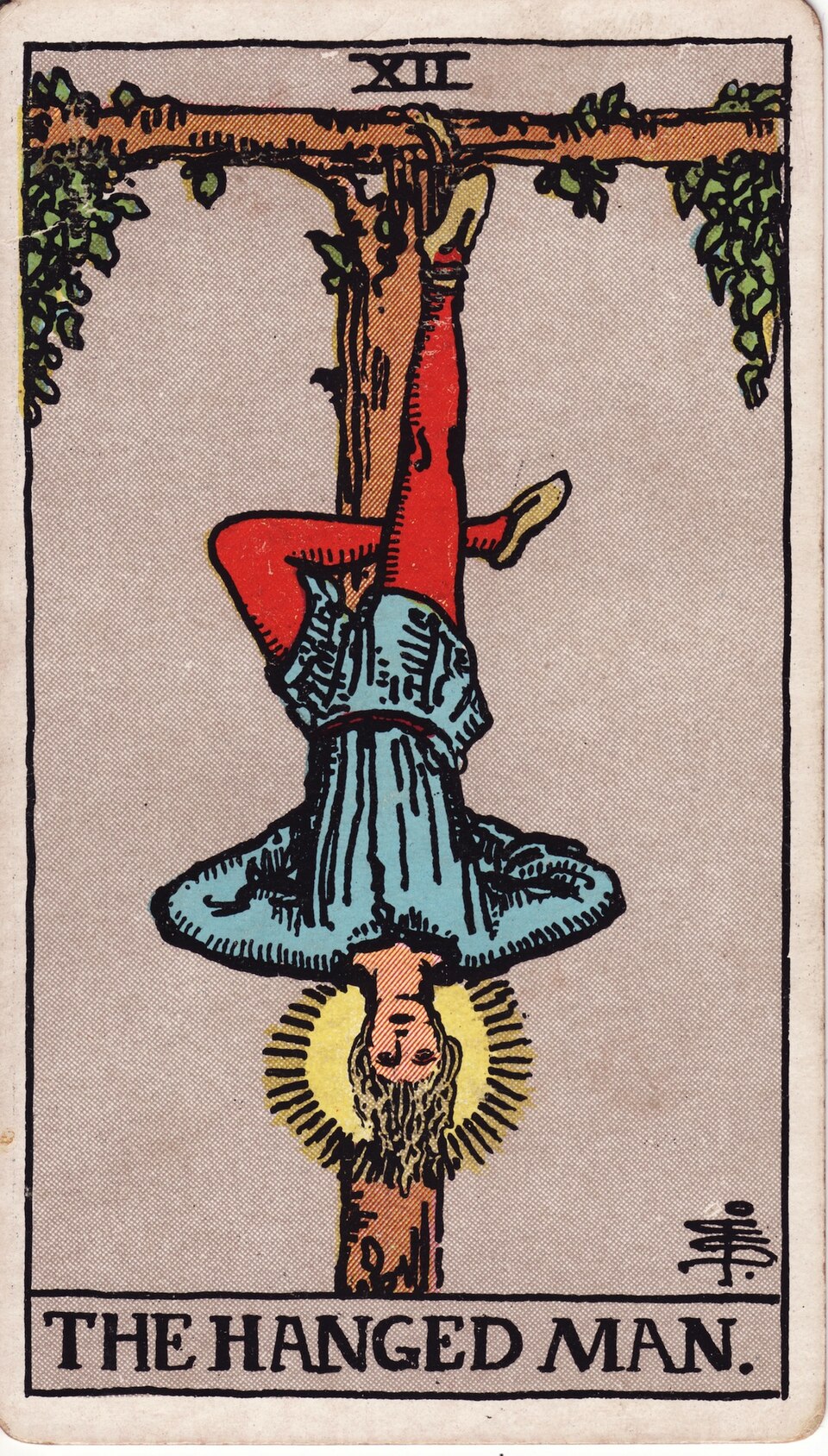 The Hanged Man (XII), from the Rider-Waite-Smith tarot