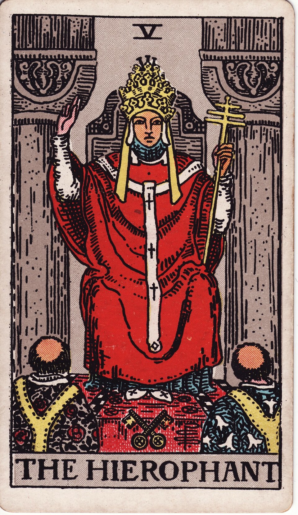 The Hierophant (V), from the Rider-Waite-Smith tarot