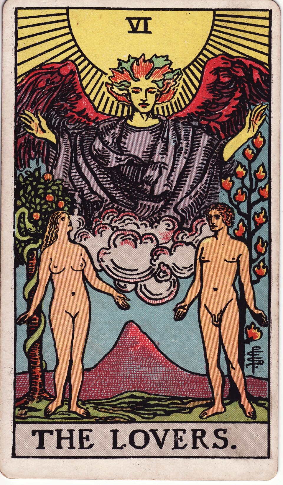 The Lovers (VI), from the Rider-Waite-Smith tarot